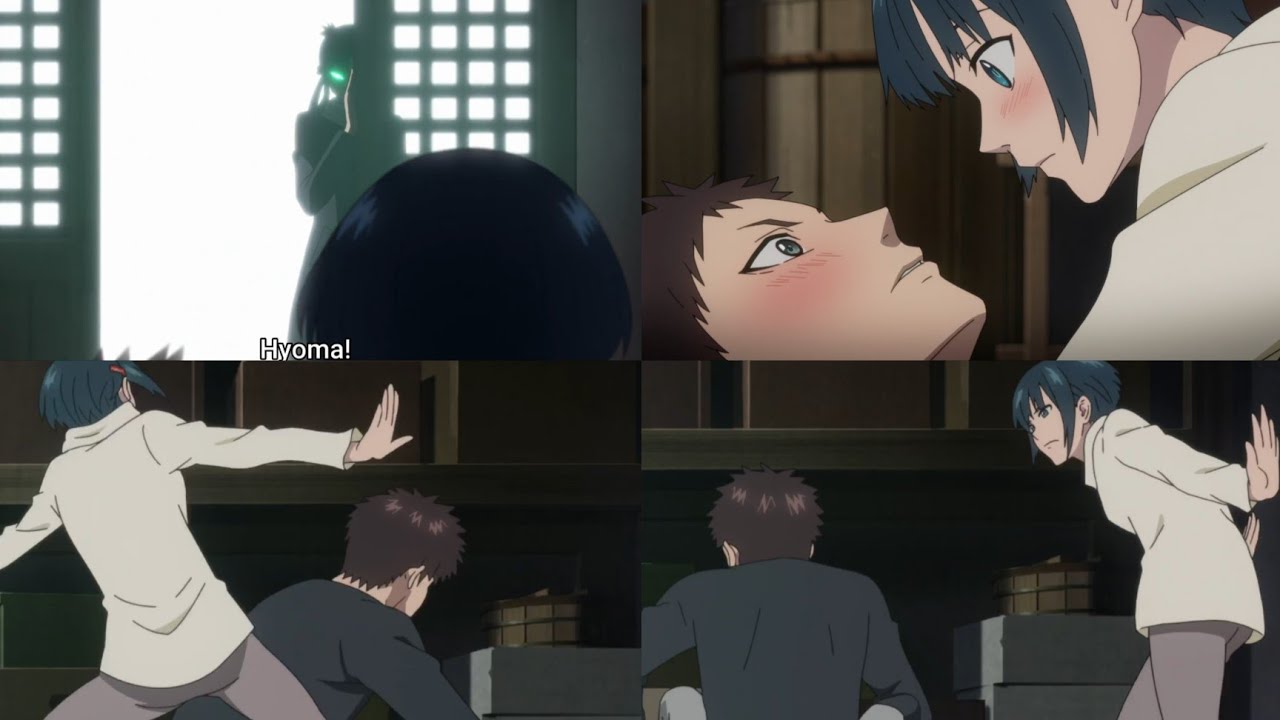 Botan wanted to see blushing hyouma ~ Mononogatari Episode 10 もののがたり