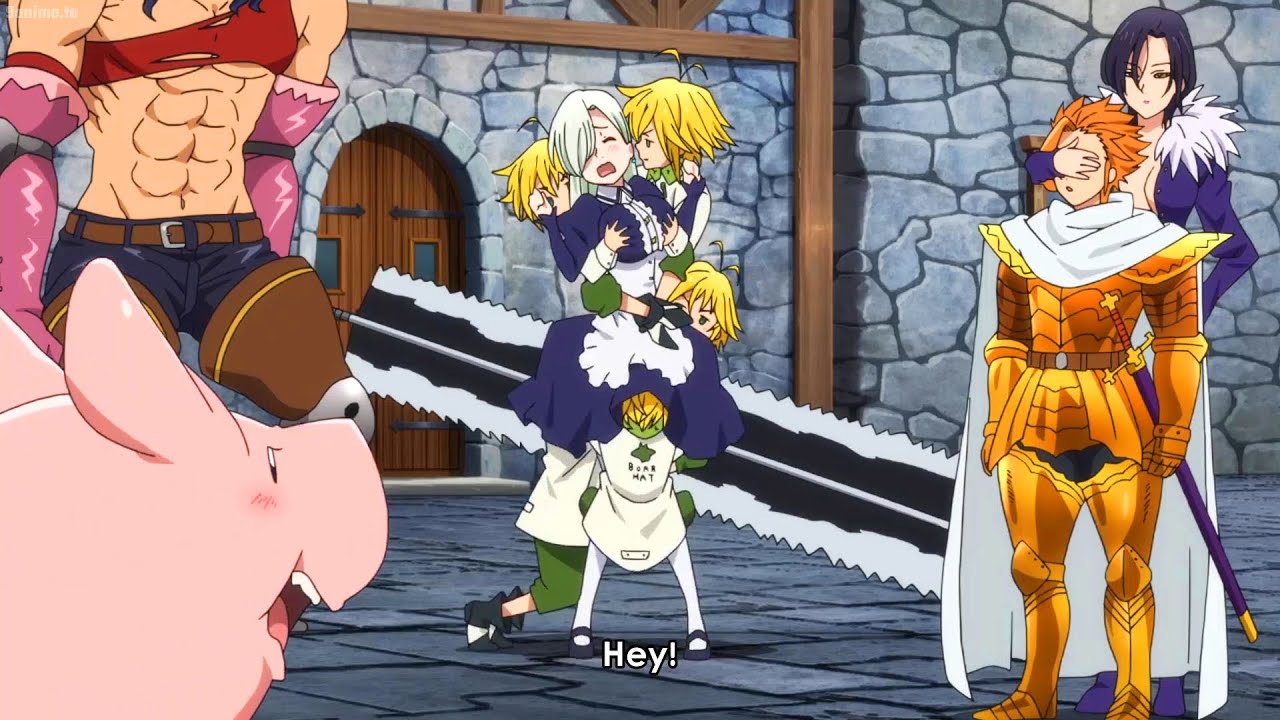 七つの大罪で好勝負 | メリオダスのクローン実体がエリザベスにしがみつく The clone entity of Meliodas clings to Elizabeth