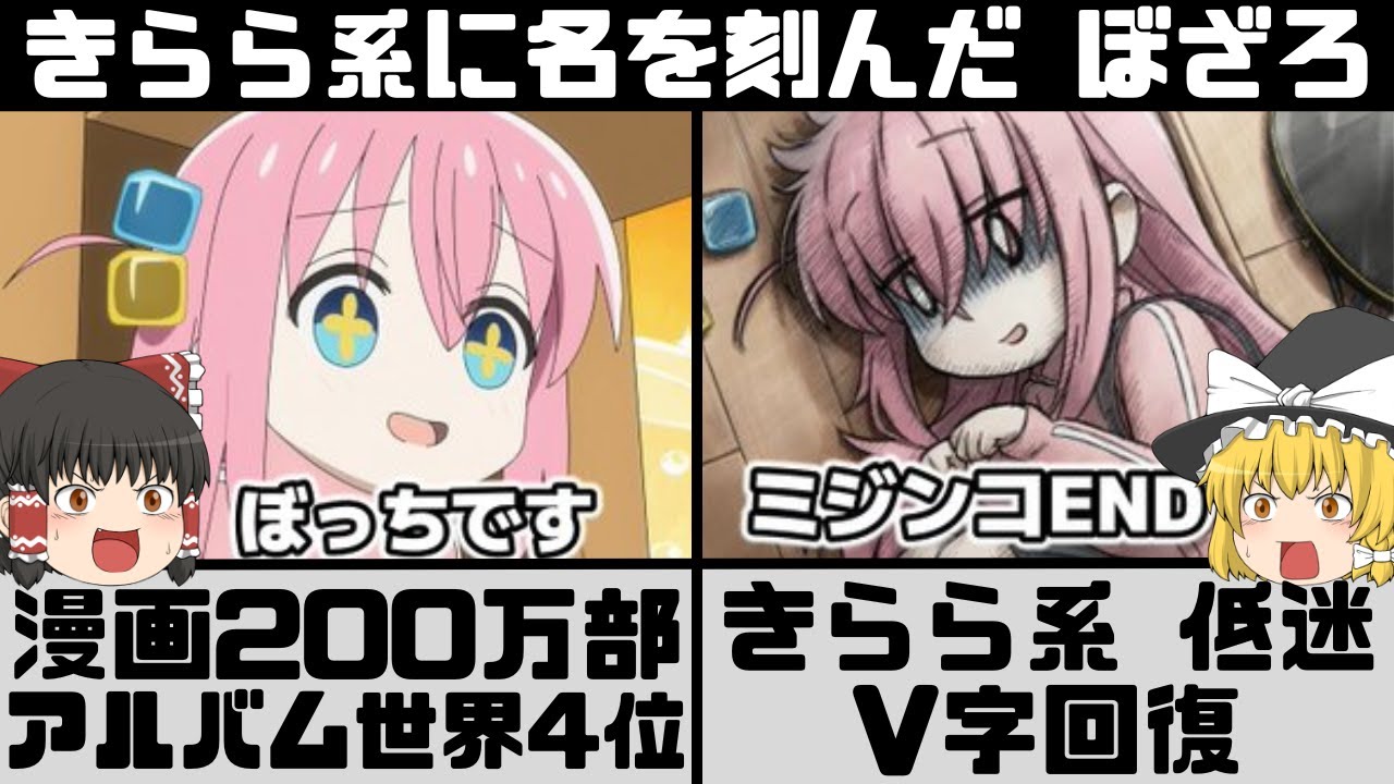 【ぼっちざろっく】原作漫画200万部完売 きらら系に名を刻んだぼざろの歴史的偉業を 【ゆっくり解説】