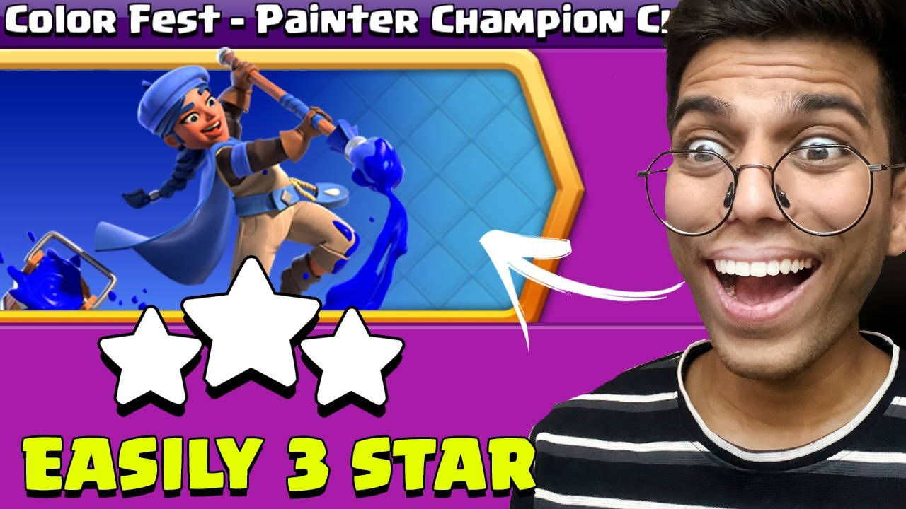 easiest way to 3 star PAINTER CHAMPION challenge (Clash of Clans)