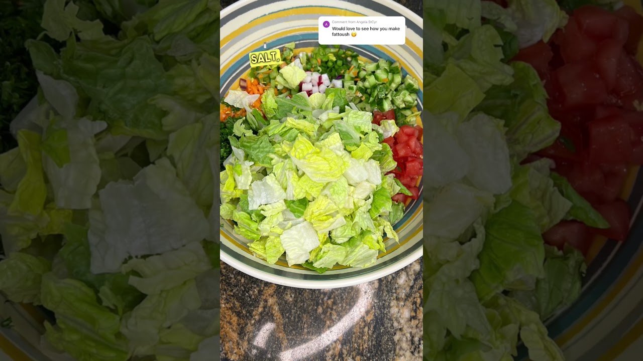 How to make Fattoush - A Colorful & Delicious Iftar Dish #shorts #ramadan #fatoush