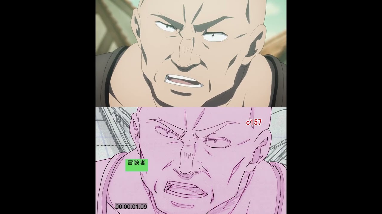 TVアニメ『便利屋斎藤さん、異世界に行く』線撮比較動画 第12話戦闘シーンより #木村良平 #東山奈央 #便利屋斎藤さん #anime #アニメ #声優