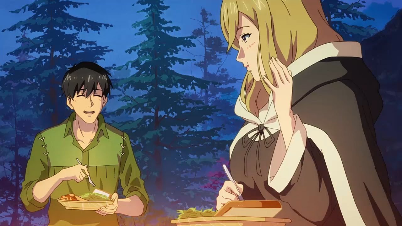 Ebara Food【とんでもスキルで異世界放浪メシ】Tsuyoshi Mukouda and Fel Eating Together