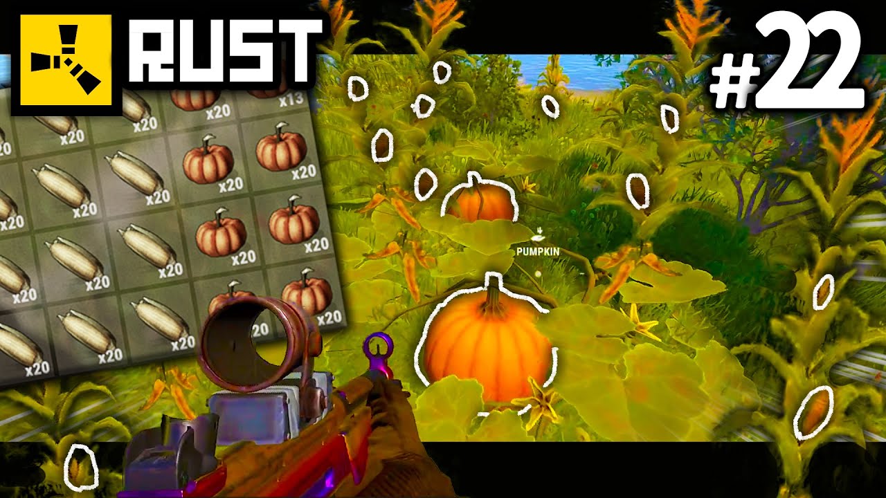 作物を無限に採取できるスポット発見。一生分の食料を入手せよ。【RUST実況】