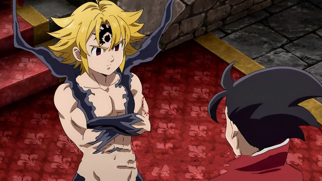 七つの大罪 | メリオダス と ゼルドリス が座って、アーサー の攻撃に対処する方法について話し合いました | Meliodas with Zeldris to deal with Arthur