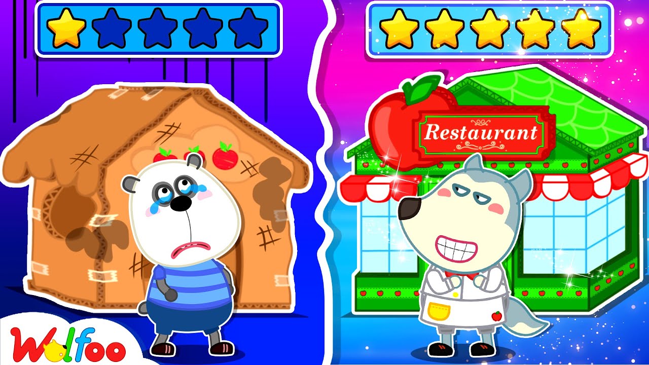 Wolfoo Plays 1 Star VS 5 Star Restaurant - Funny Stories About Friendship @wolfoofamilyofficial