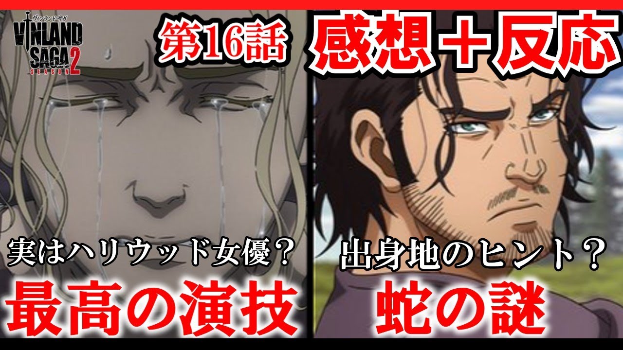 【ヴィンランド・サガseason2】16話感想とみんなの反応　アルネイズさんはハリウッド女優？蛇の謎が少し解明【感想】