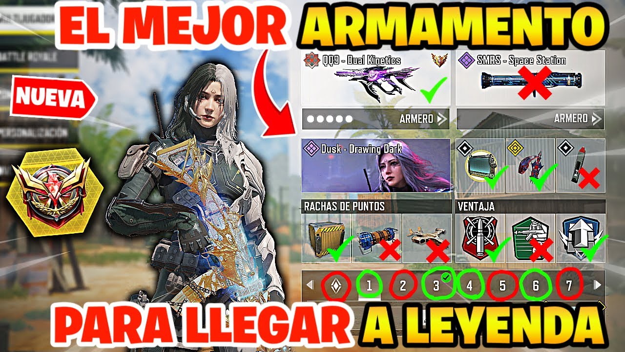 EL MEJOR ARMAMENTO PARA SUBIR A LEYENDA MAS RÁPIDO Y FÁCIL EN COD MOBILE / EL MEJOR ARMERO DE COD