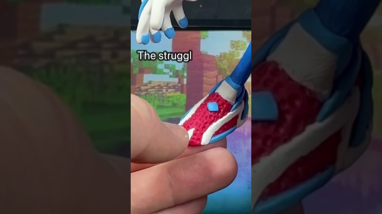 Working on a Sonic Prime Sculpture! Shoes details Fail!#sonicthehedgehog #clayart #polymerclayfigure