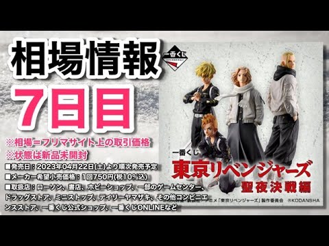 【20230428】一番くじ東京リベンジャーズ聖夜決戦編‼︎7日目相場情報！