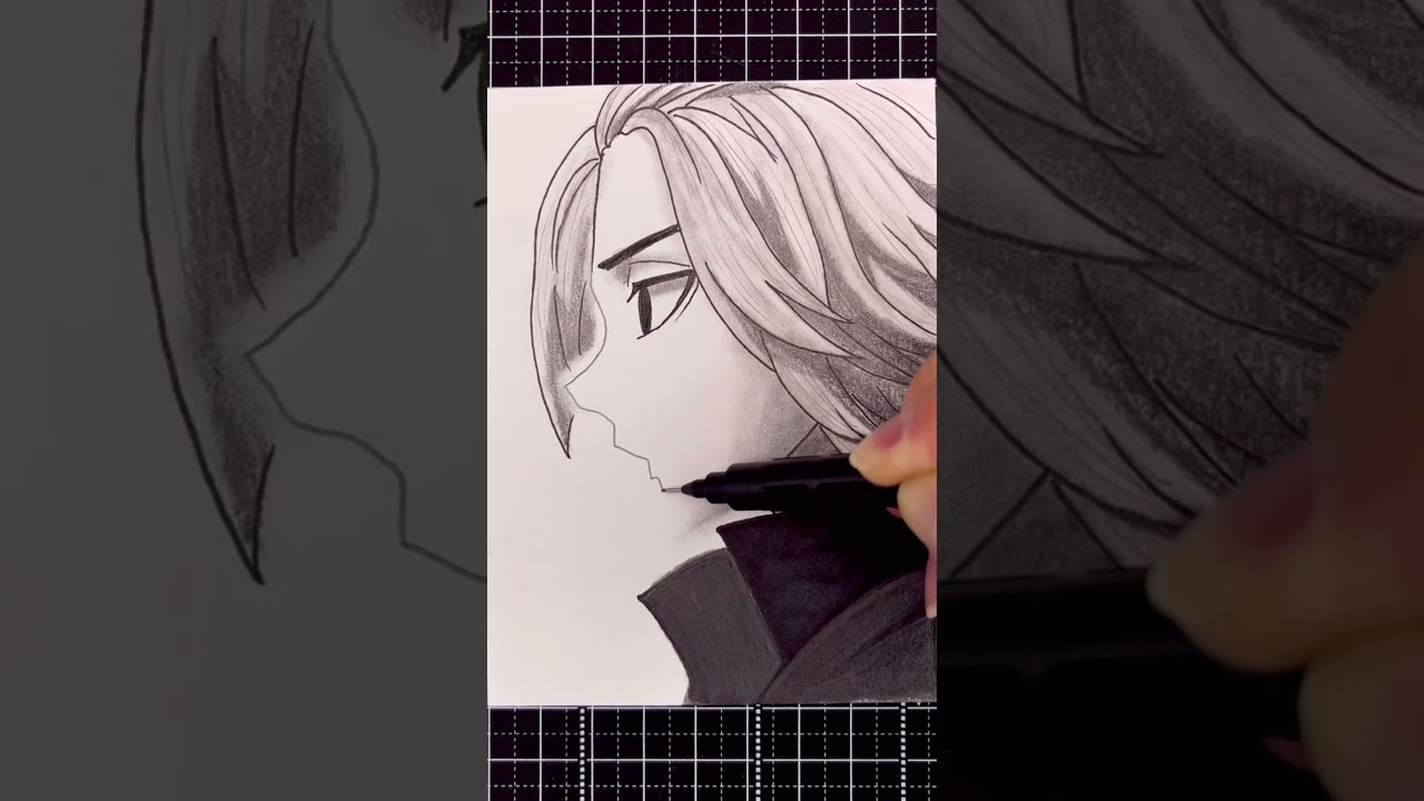 【東京リベンジャーズ】マイキーの輪郭を描く！#shorts