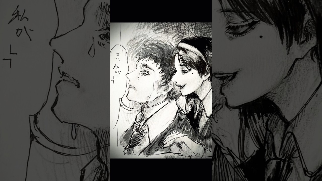 富江 「自主」【グロ注意】 #アナログイラスト #イラスト #art #shorts #ホラー #伊藤潤二 #富江