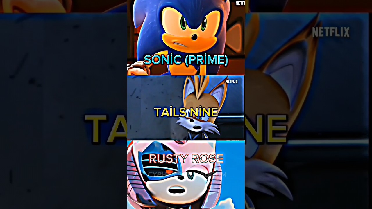 Sonic (Prime) Vs Tails Nine Vs Rusty Rose || #shorts #sonicprime