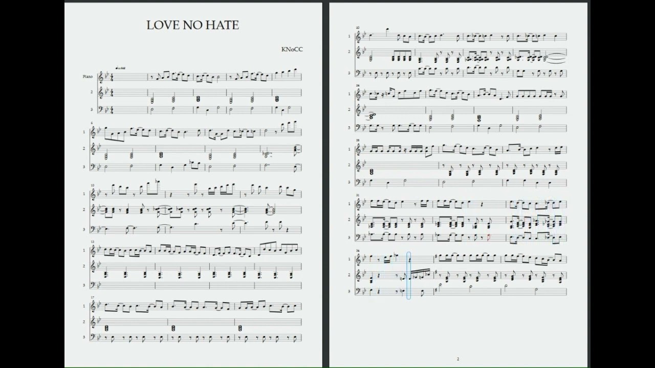 【テクノロイド】LOVE NO HATEをピアノアレンジしてみた