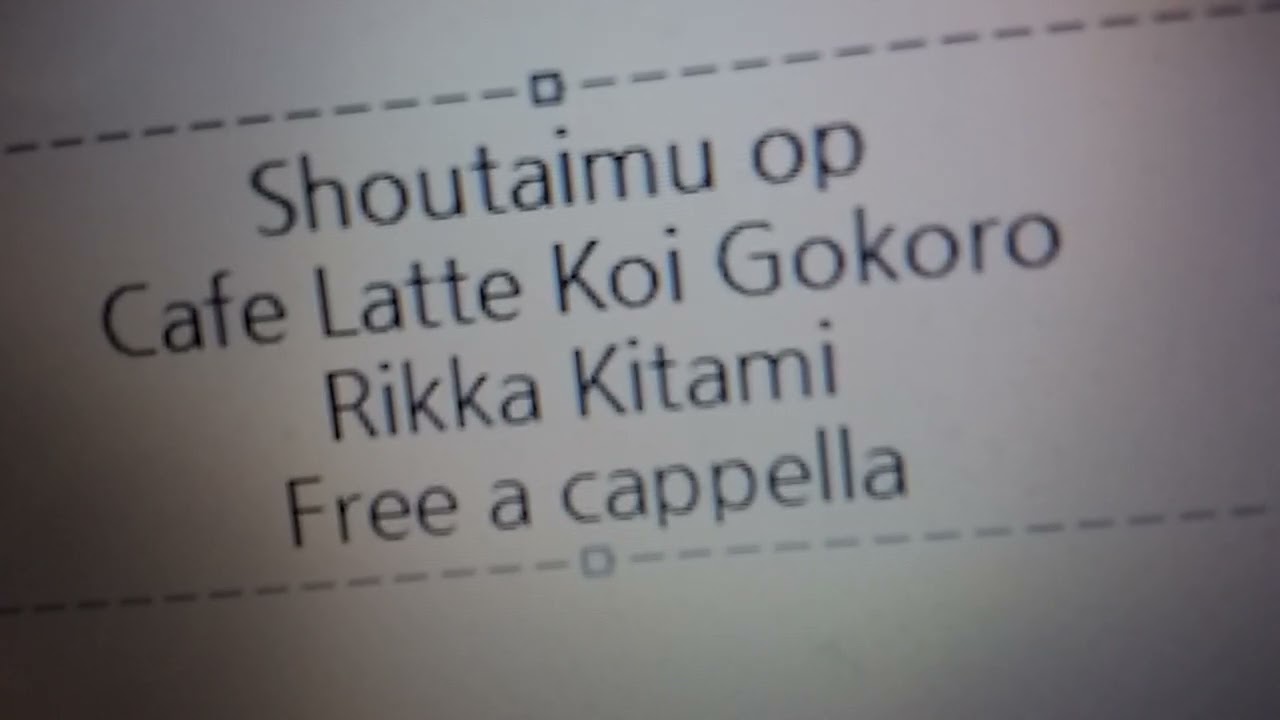 しょうたいむ！～歌のお姉さんだってしたい OP - カフェラテ恋ゴコロ - 高崎三奈美 (みなみお姉さん) Free a cappella フリーアカペラ