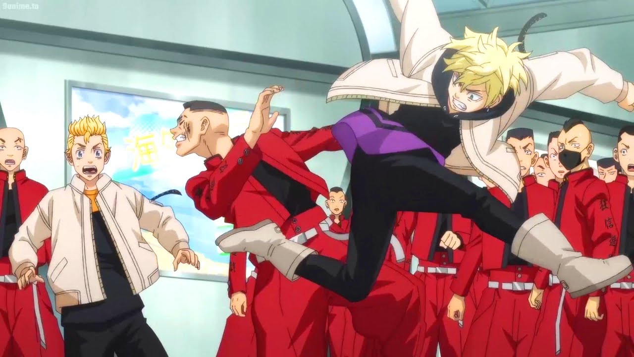 東京リベンジャーズ - Tokyo Revengers [ 佐野万次郎のベストファイトシーン ] 駅でのトーマン一味とメビウス一味の抗争