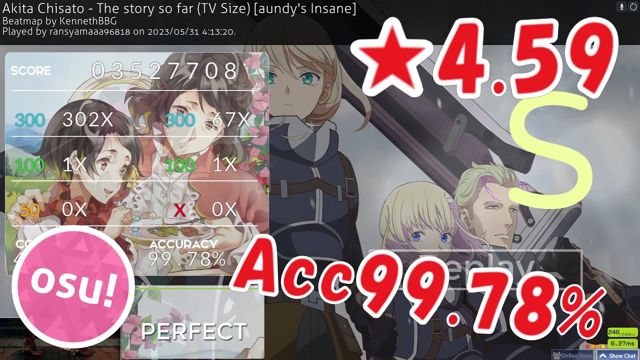 [Osu!] The Legend of Heroes 閃の軌跡 Northern War - 秋田知里 - The story so far (TV Size) [aundy's Insane]