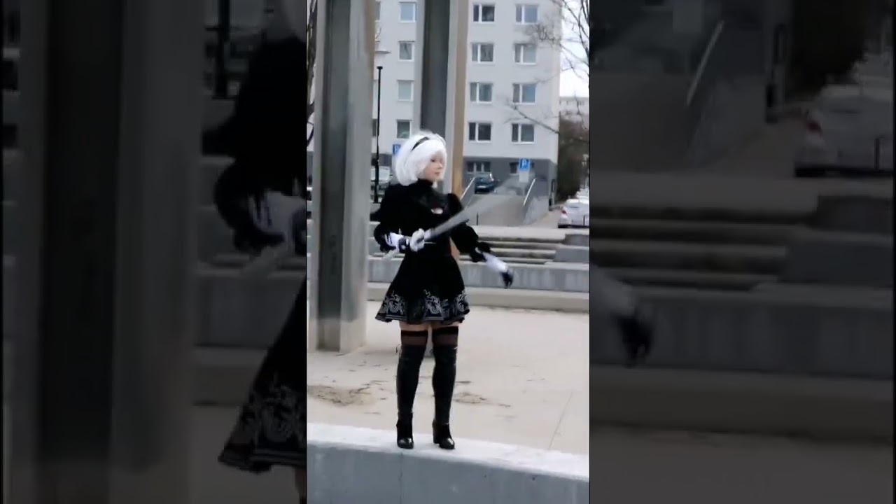 2B battling against the wind | 2B #cosplay | Nier: Automata Ver1.1a