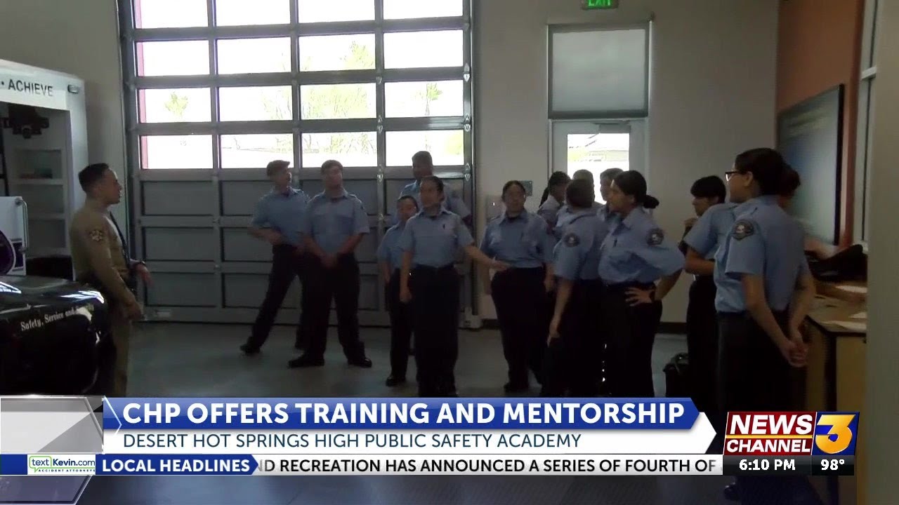 CHP Training and mentorship with Desert Hot Springs High Public Safety Academy