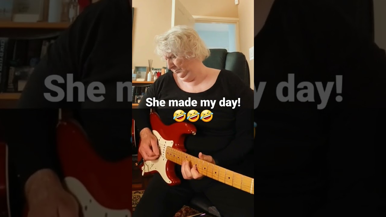 This grandma made my day! 🤣 #guitar #guitarcover #guitarist