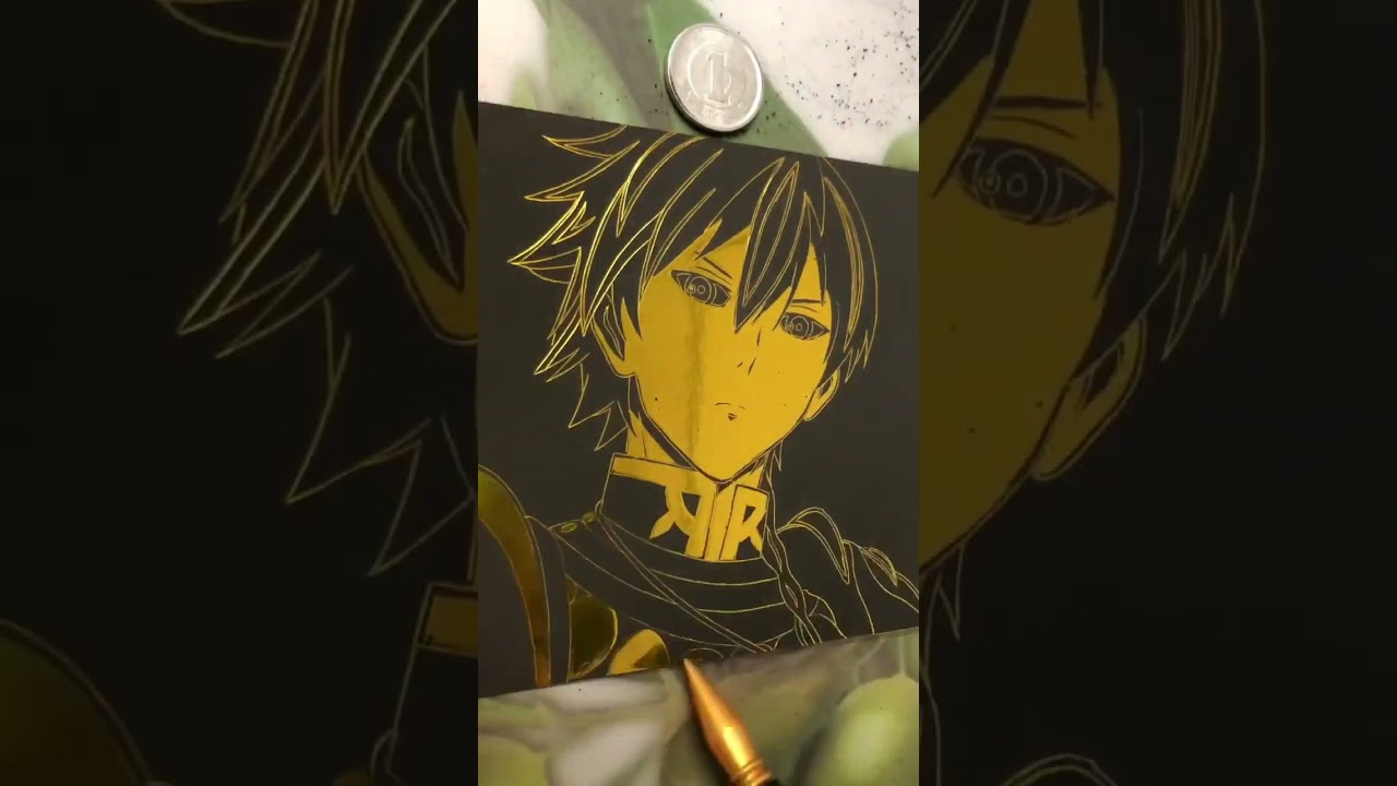 #shorts #short #fate 今回はFate/strange Fakeよりセイバーをスクラッチアートで描かせて頂きました🌈