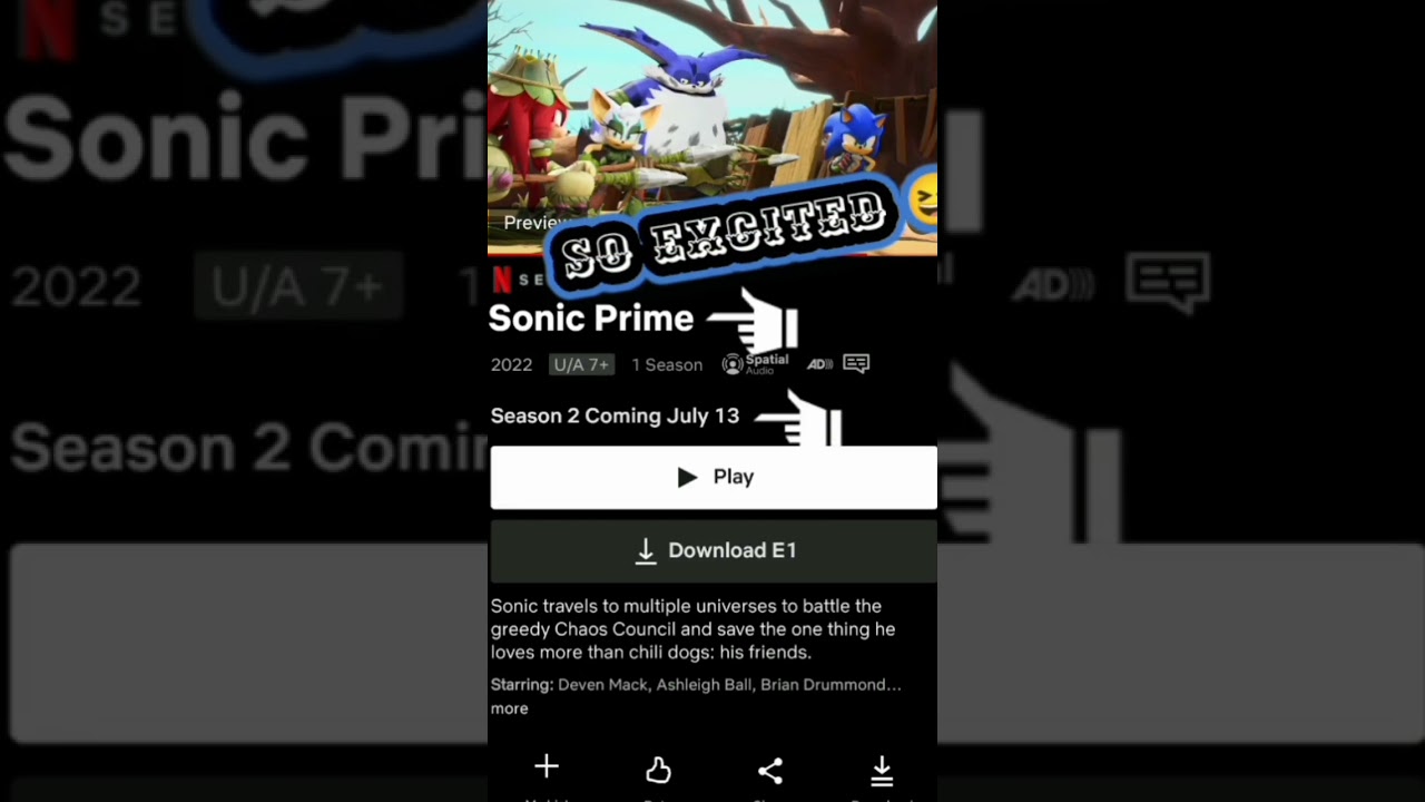 SONIC PRIME SEASON 2 COMING SOON 😆😆 IT'S NOT DONE BY ME,ITS DONE BY NETFLIX #shorys #sonicprime