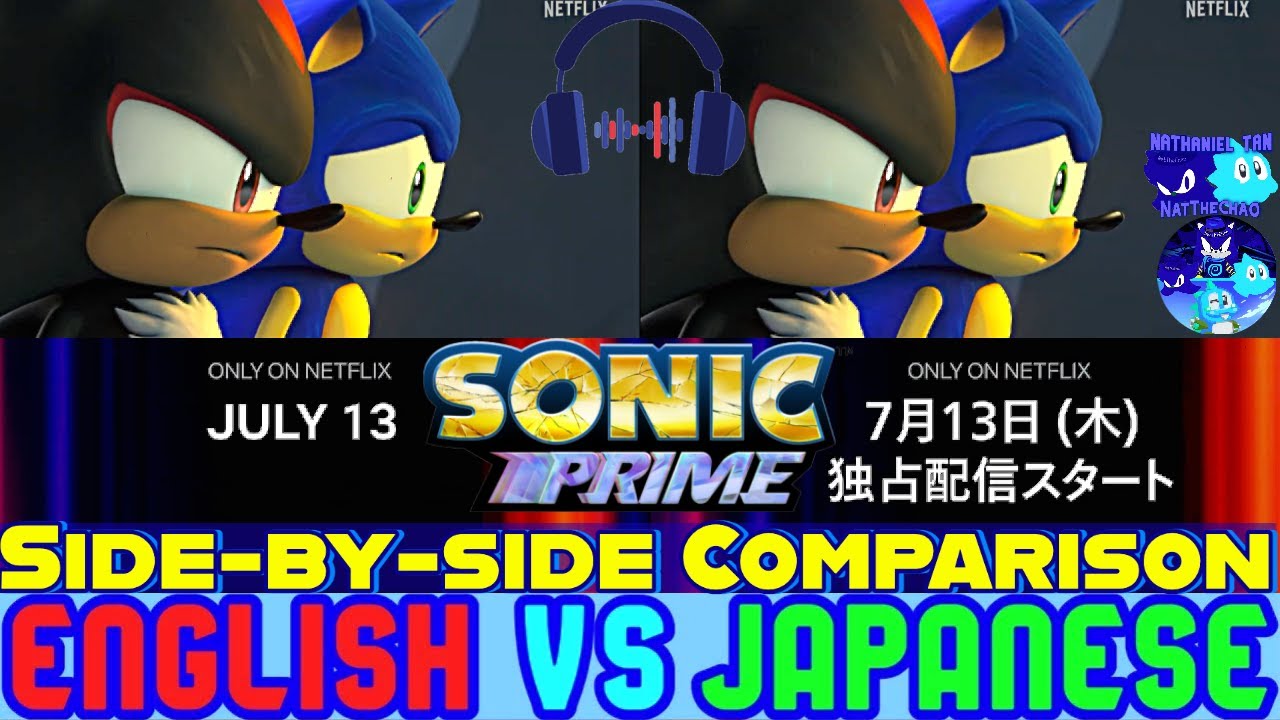 🎧Sonic Prime - New Episode Trailer: Side-by-side Comparison (English VS Japanese)🎧