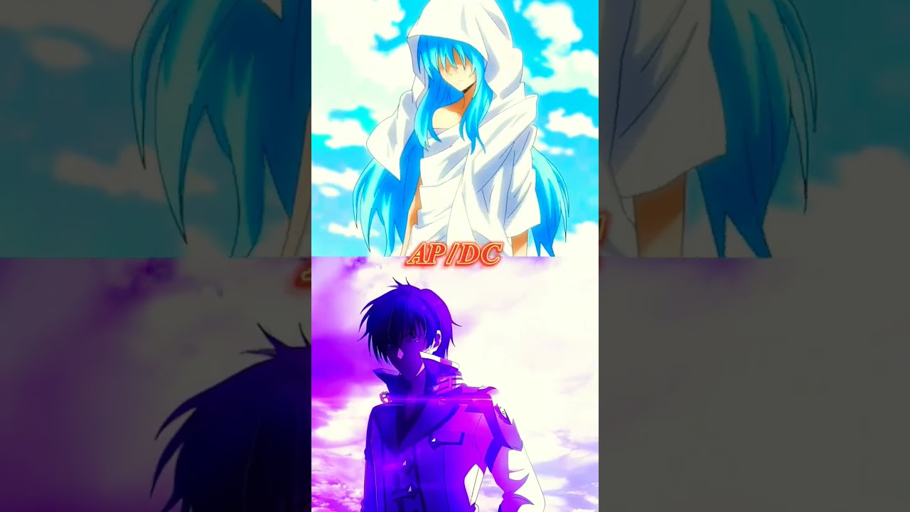 リムル(シエル)vsアノス(本気) #強さ比べ #転生したらスライムだった件 #魔王学院の不適合者