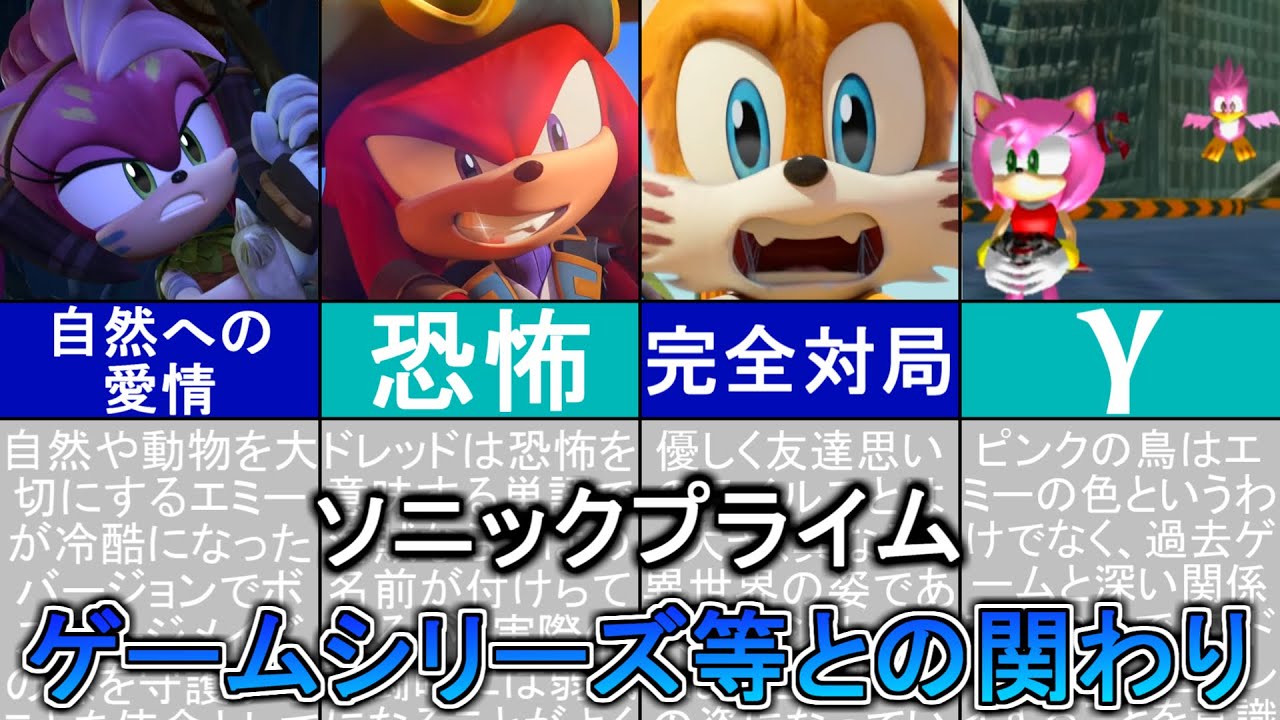 【ソニックプライム解説】キャラクターとゲームシリーズ等の関わりについて紹介！ボスケージメイズ・ノープレイス編！【SonicPrime/シーズン2/日本語】