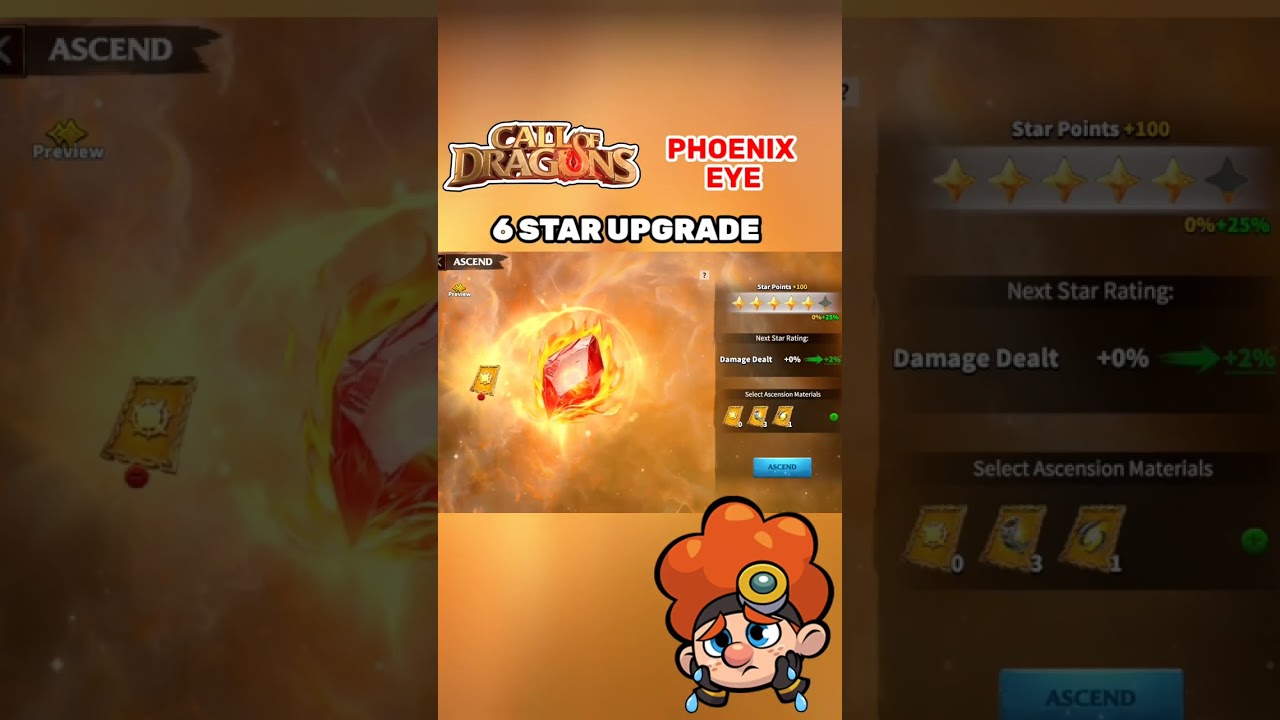 Call of dragons - phoenix eye 6 star upgrade