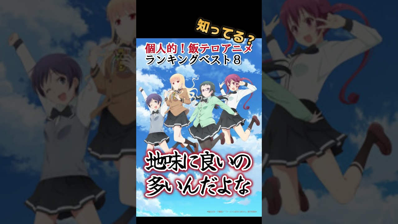 【キッズは知らない】個人的！飯テロアニメランキングベスト８【異論は認める】 #shorts