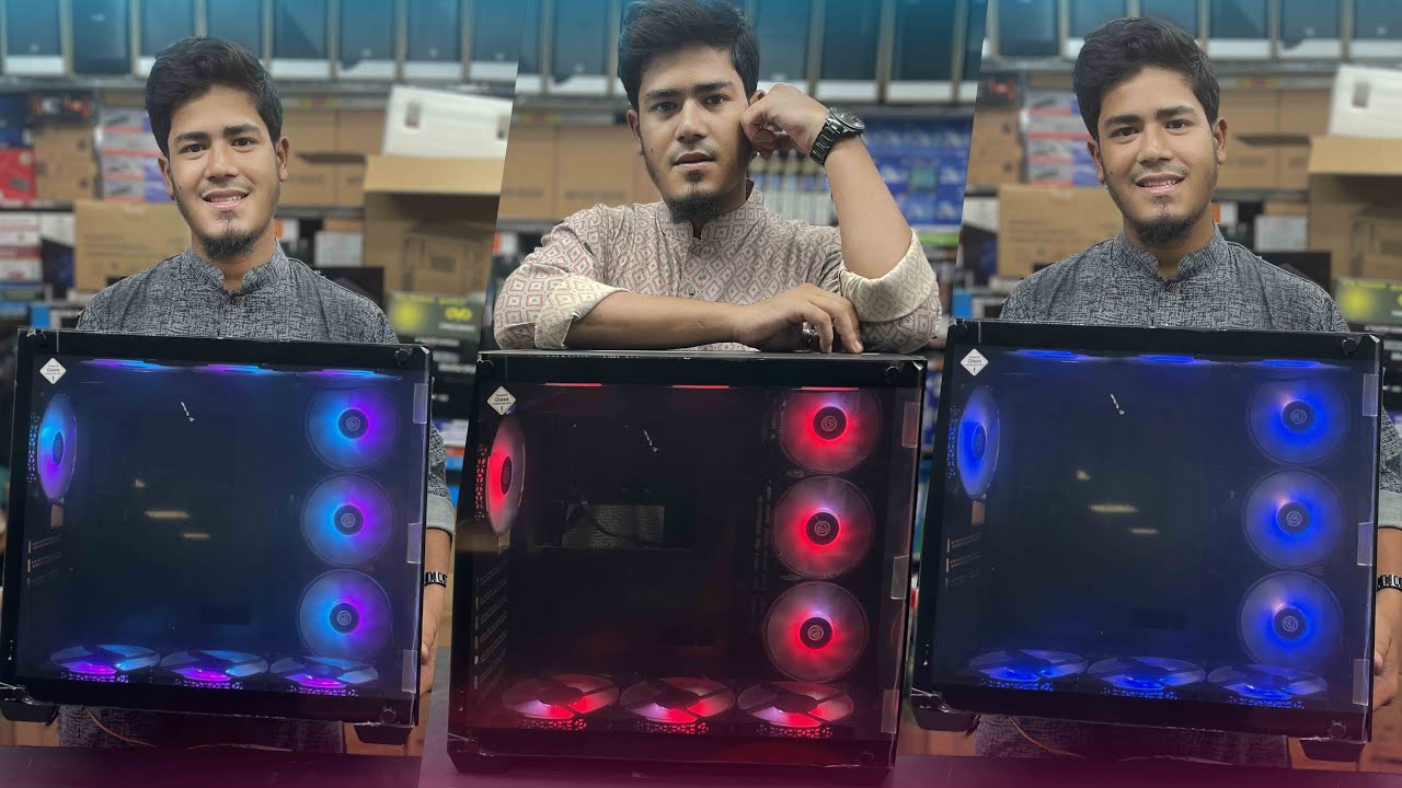 ১০ পাখা দানব । REVENGER BASE DYNAMIC 10 RGB FAN GAMING CASE