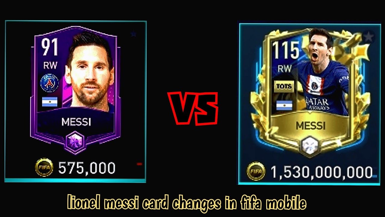 small vs high messi card changes in fifa mobile