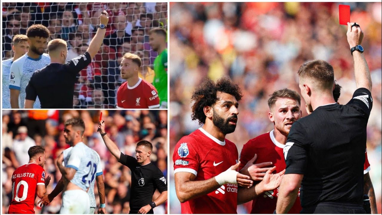 MAC ALLISTER RED CARD: Mac Allister SENT OFF on Liverpool debut for high-studs challenge