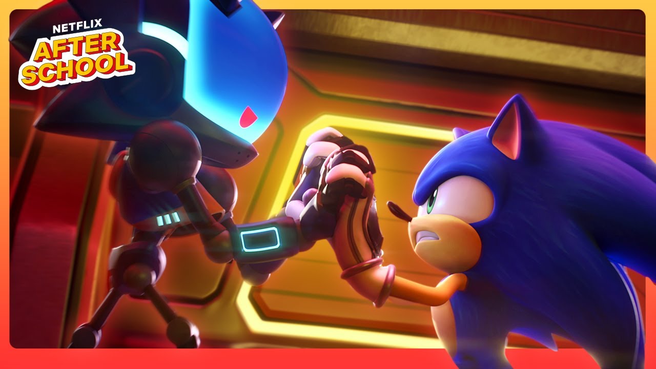Sonic vs Chaos Sonic FIGHT! 🤖💥 Sonic Prime | Netflix After School