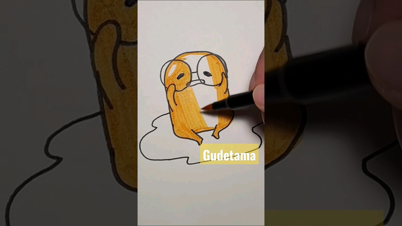 How to draw Gudetama ぐでたま | Lazy egg