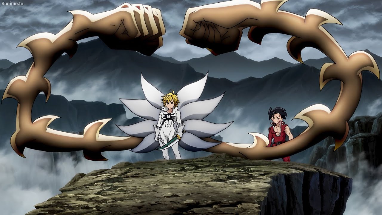 七つの大罪 | メリオダス 力を巨大な手に変える ゼルドリス 突然目を疑った | Meliodas transforms into a giant arm that amazes Zeldris