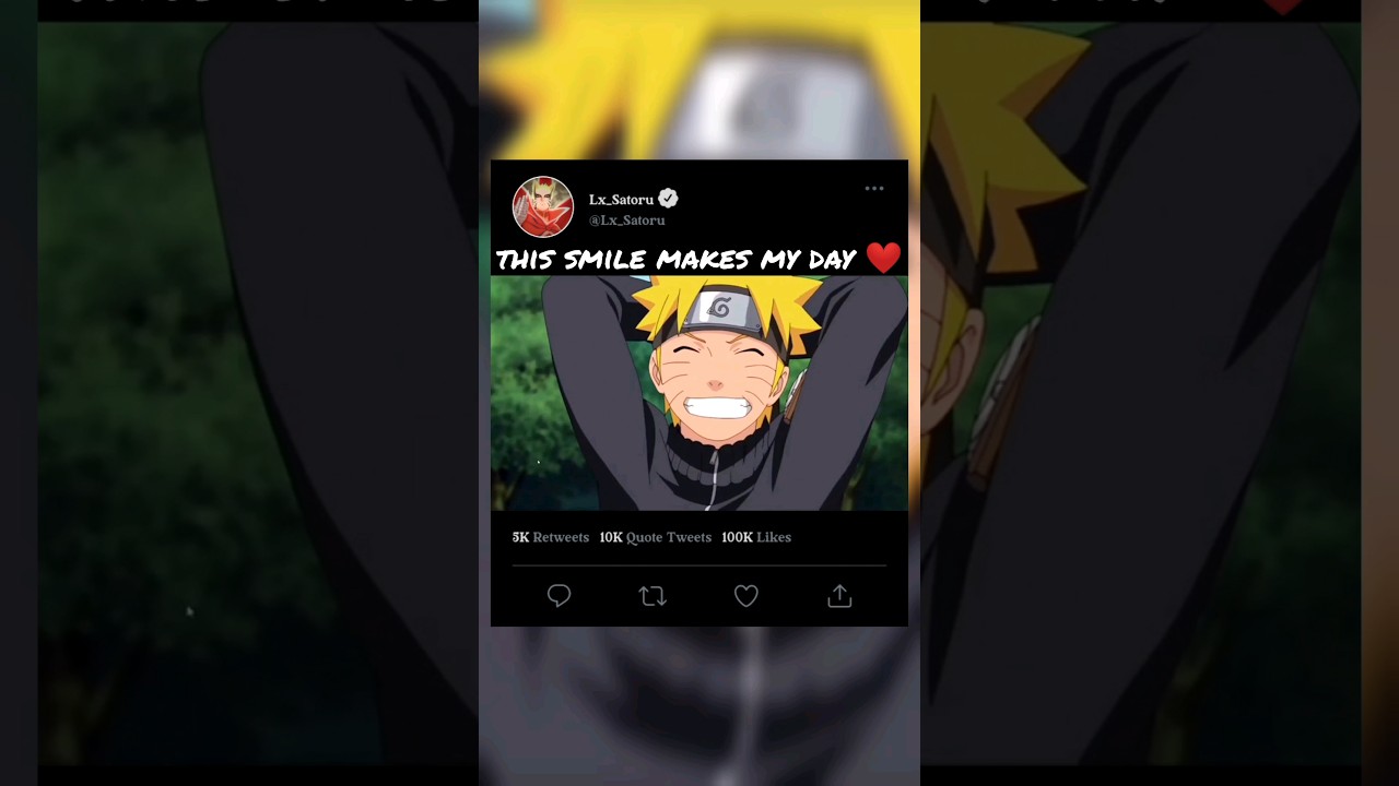 This Smile Makes My Day ❤️💯#naruto #shorts