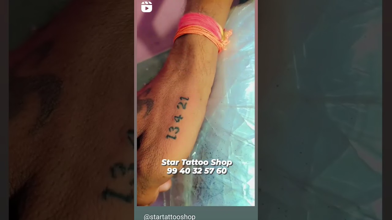 Birth date Tattoo # Star Tattoo Shop # Nemili 631051 # For Appointment / Call : 9940325760