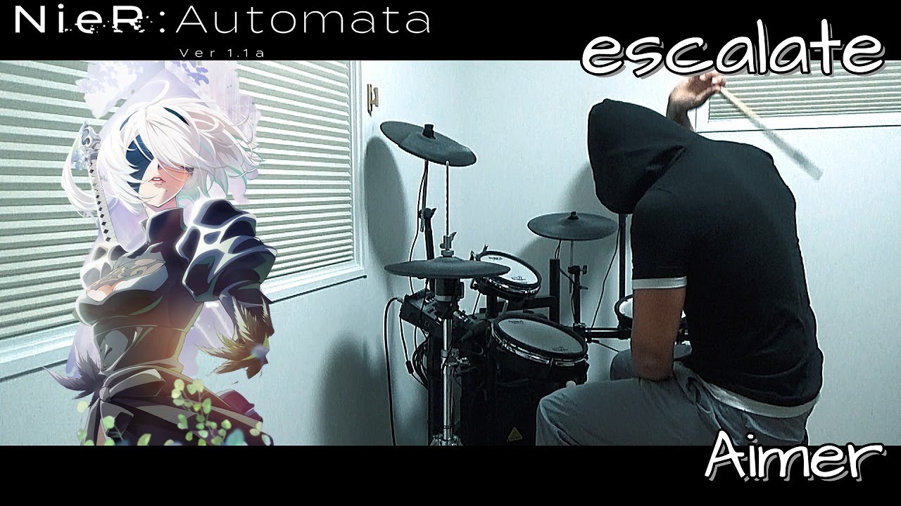escalate / Aimer（NieR:Automata Ver1.1a OP）ドラム 叩いてみた【DRUM COVER】