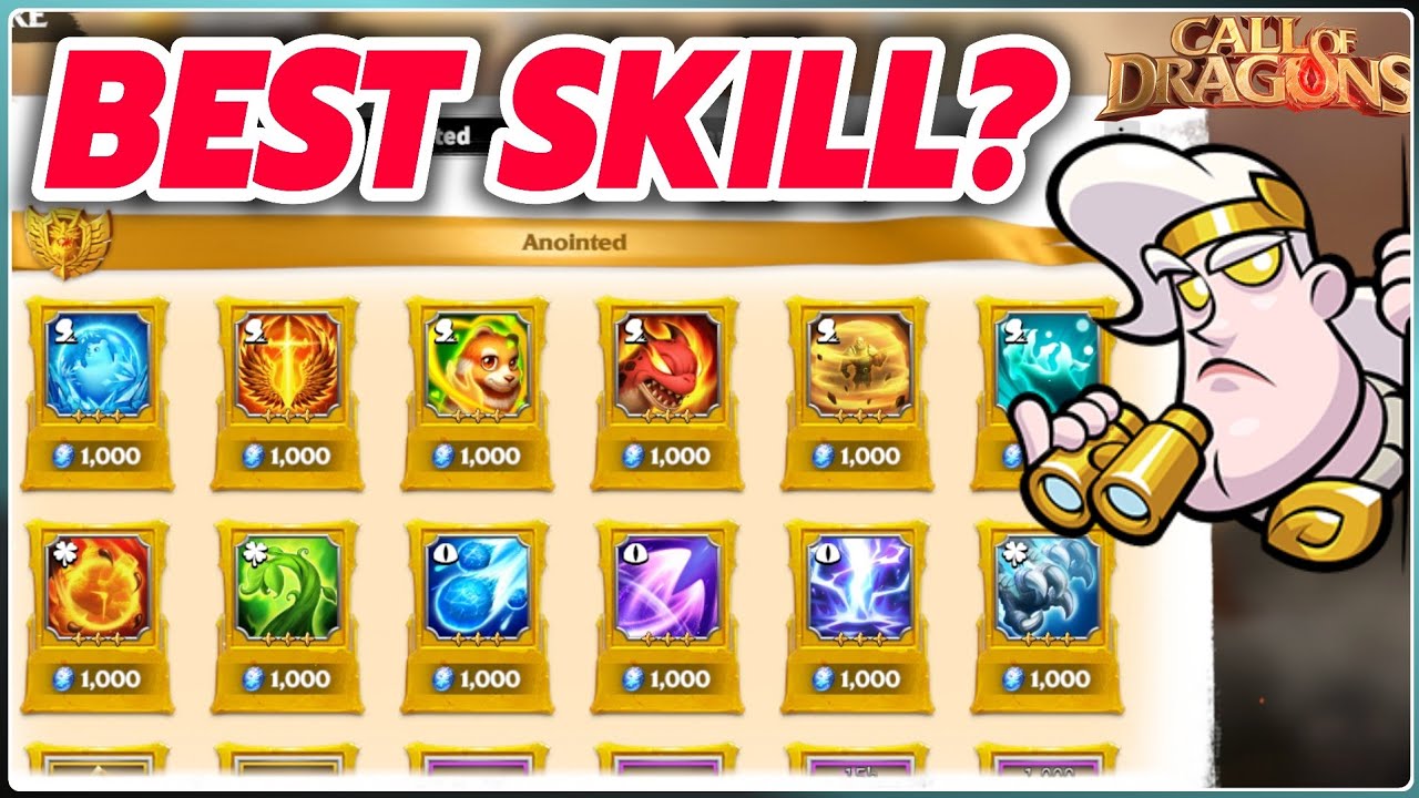 call of dragons - best 3-star skill to buy at end of the season