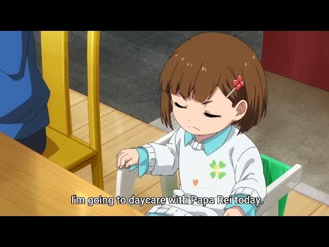 Miri-chan want to go to daycare with papa Rei because she is mad at papa Kazuki ~