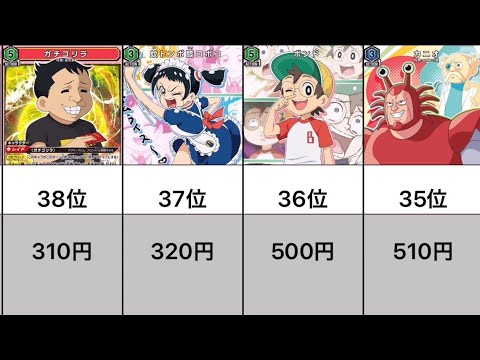 【ロボコ】カード値段　激レアカード　価格ランキング　ロボコ　最新　40位から