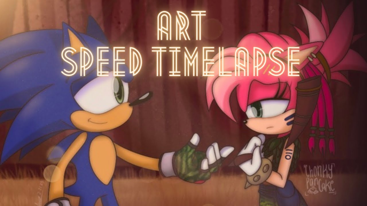 Sonic Prime Fanart Speed Timelapse | Sonic & Thorn Rose 🌹💙 | SonAmy