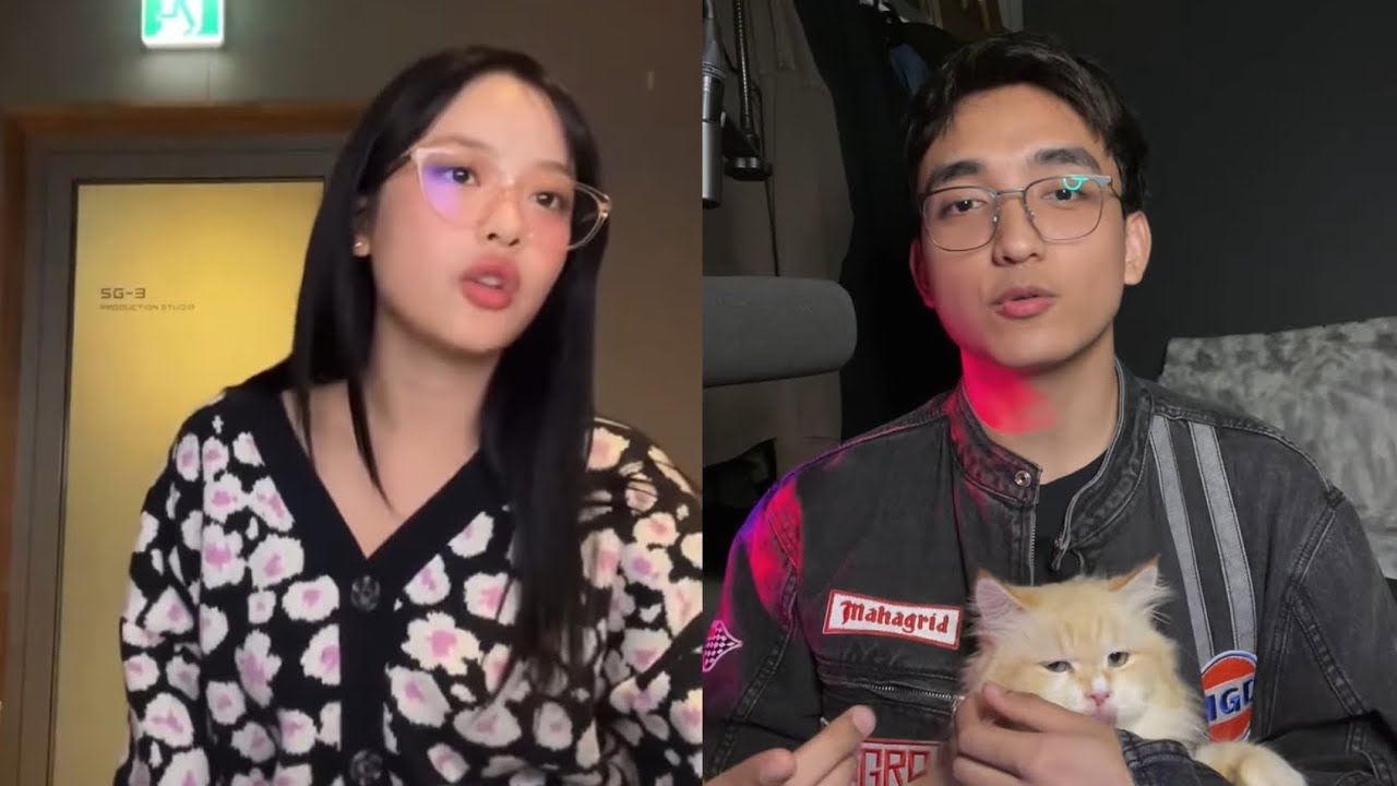 singing "Rewrite The Stars" with Hanni of newjeans..