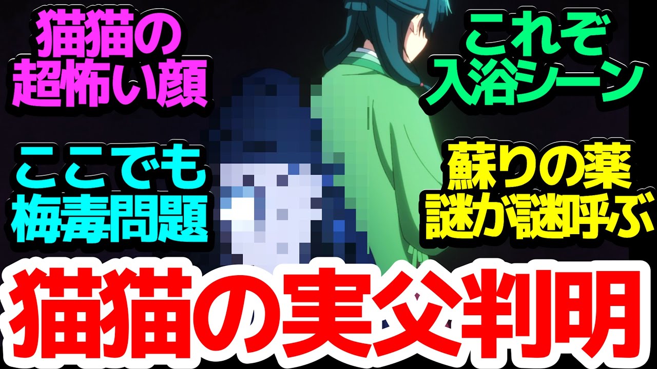 【衝撃事実連発】猫猫の母親登場＆父親判明、そして蘇りの薬…謎が謎呼ぶ展開になってきた件　姉ちゃん達のサービスシーンもあるよ【薬屋のひとりごと】第18話反応集＆個人的感想【反応/感想/アニメ/X/考察】
