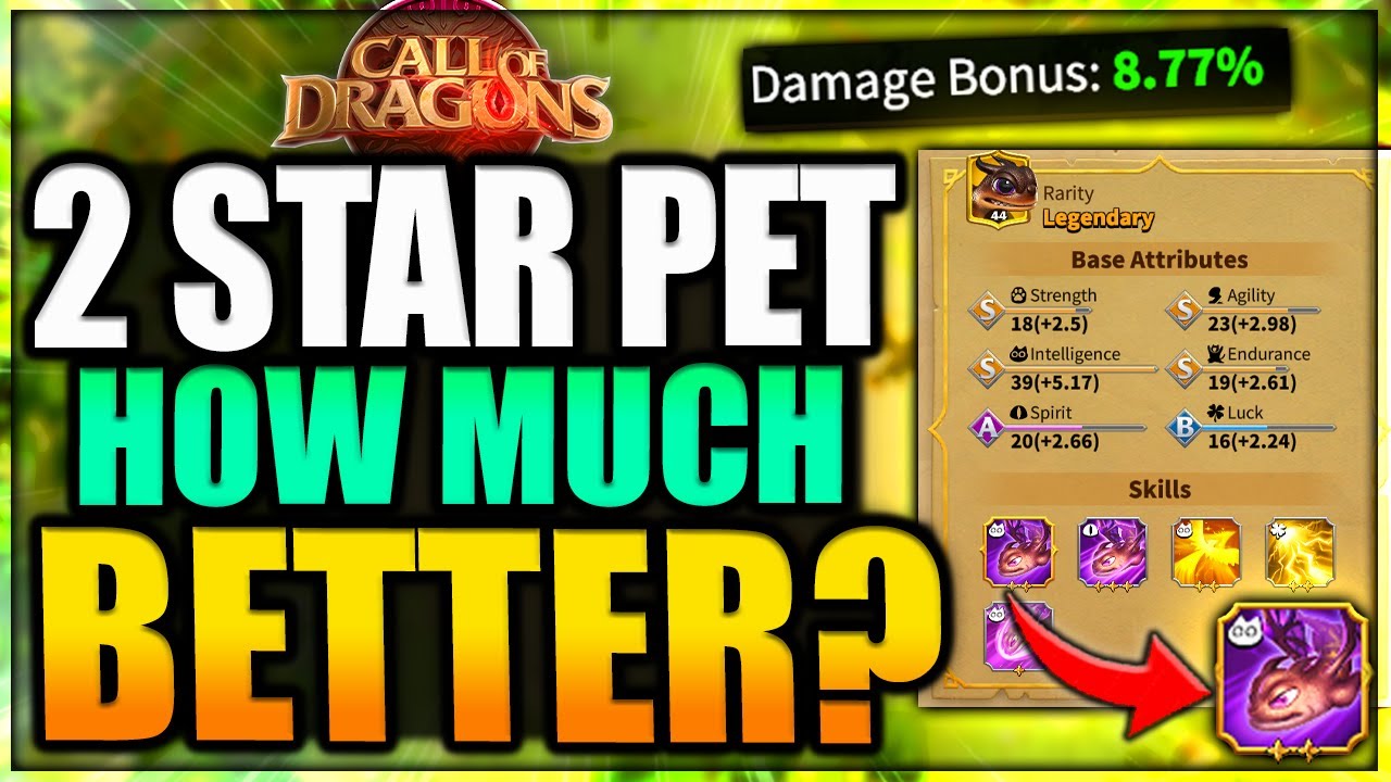 How Much Better are 2 Star Pets? (+Shadow Faedrake Tips) - Call of Dragons