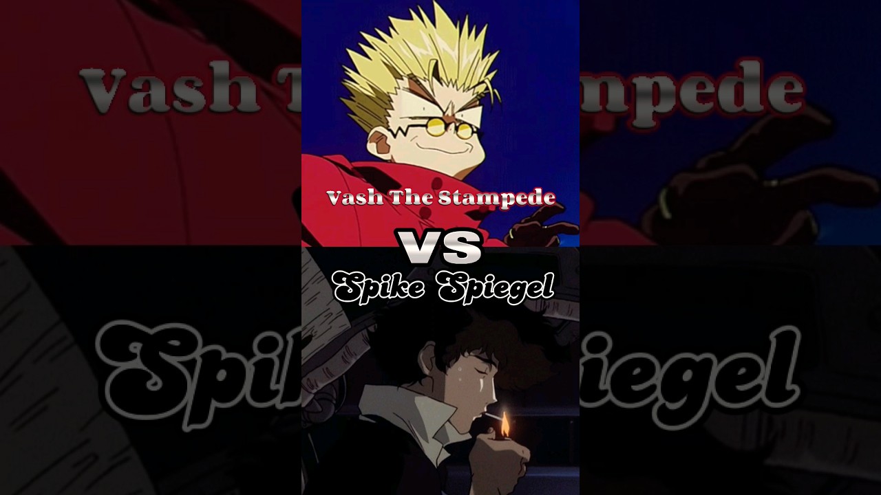 Vash the stampede vs Spike Spiegel #anime #trigun #cowboybebop