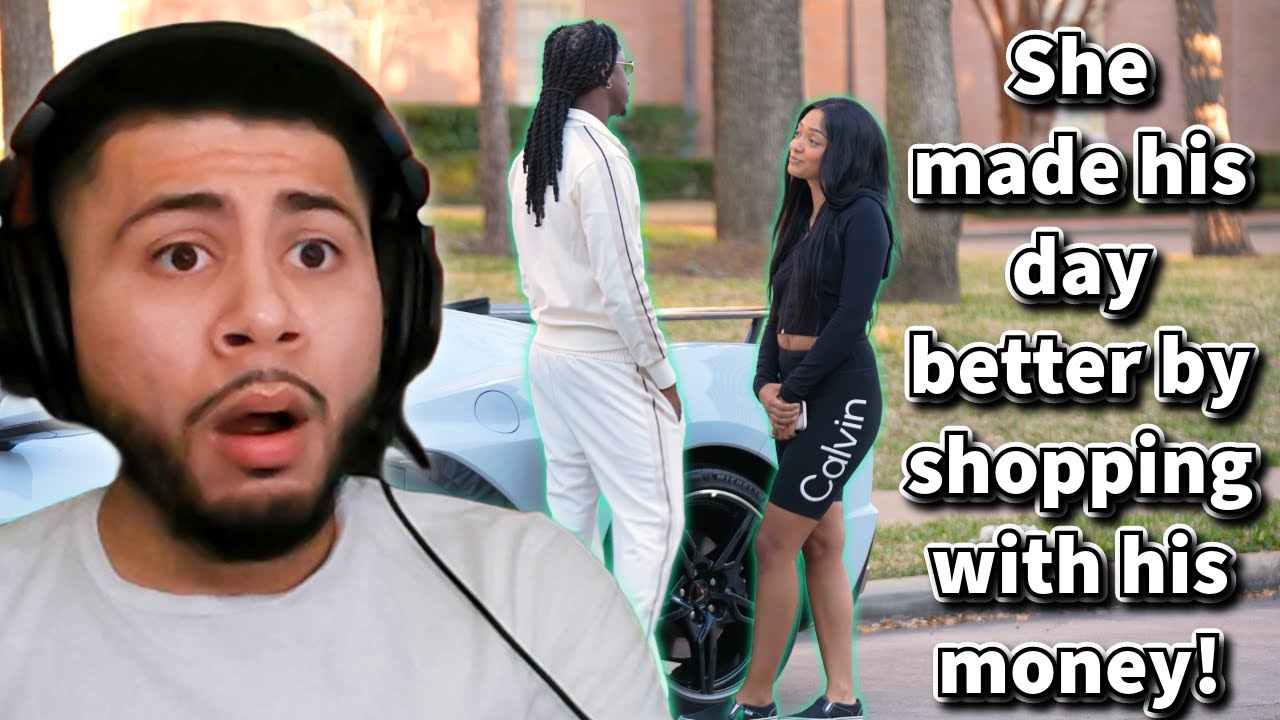Gold digger made his day better by shopping with his money! Reaction