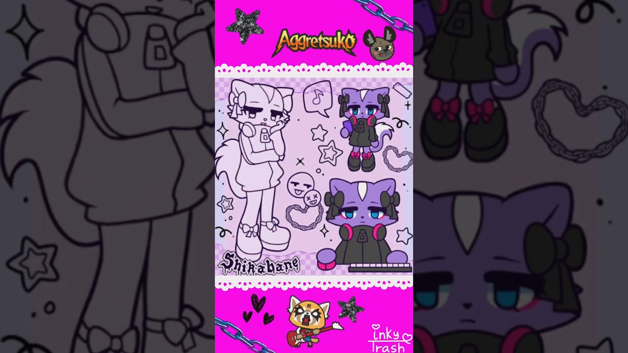 Aggretsuko - Shikabane fanart 💜🦨 #aggretsuko